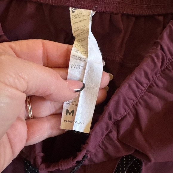 Fabletics Maroon Drawstring Shorts - Picture 2 of 3